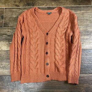 Wild-fable Women's Orange Cardigan